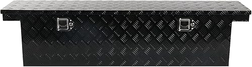 Caja de herramientas de aluminio de 60 pulgadas para camión, caja de remolque, organizador de almacenamiento bajo la carrocería, organizador de