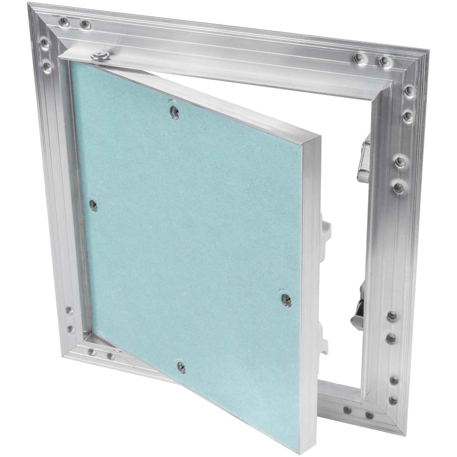 Vent Systems 200 x 200 mm Plasterboard Access Panel with 1.25 cm Gypsum Board - Push-Click Aluminium Inspection Hatch for Wall, Ceiling - Fuse Box Cover, Ceiling Panels, Wall Access Panel, Loft Hatch
