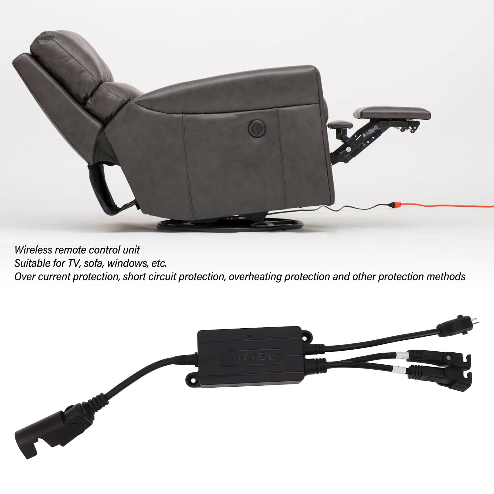 Jeanoko Kabellose Liege-Handsteuerung, Einzelmotor-Liegestuhl, Kabellose Steuerung, Elektrische Sofa-Fernbedienung für Wohnzimmer