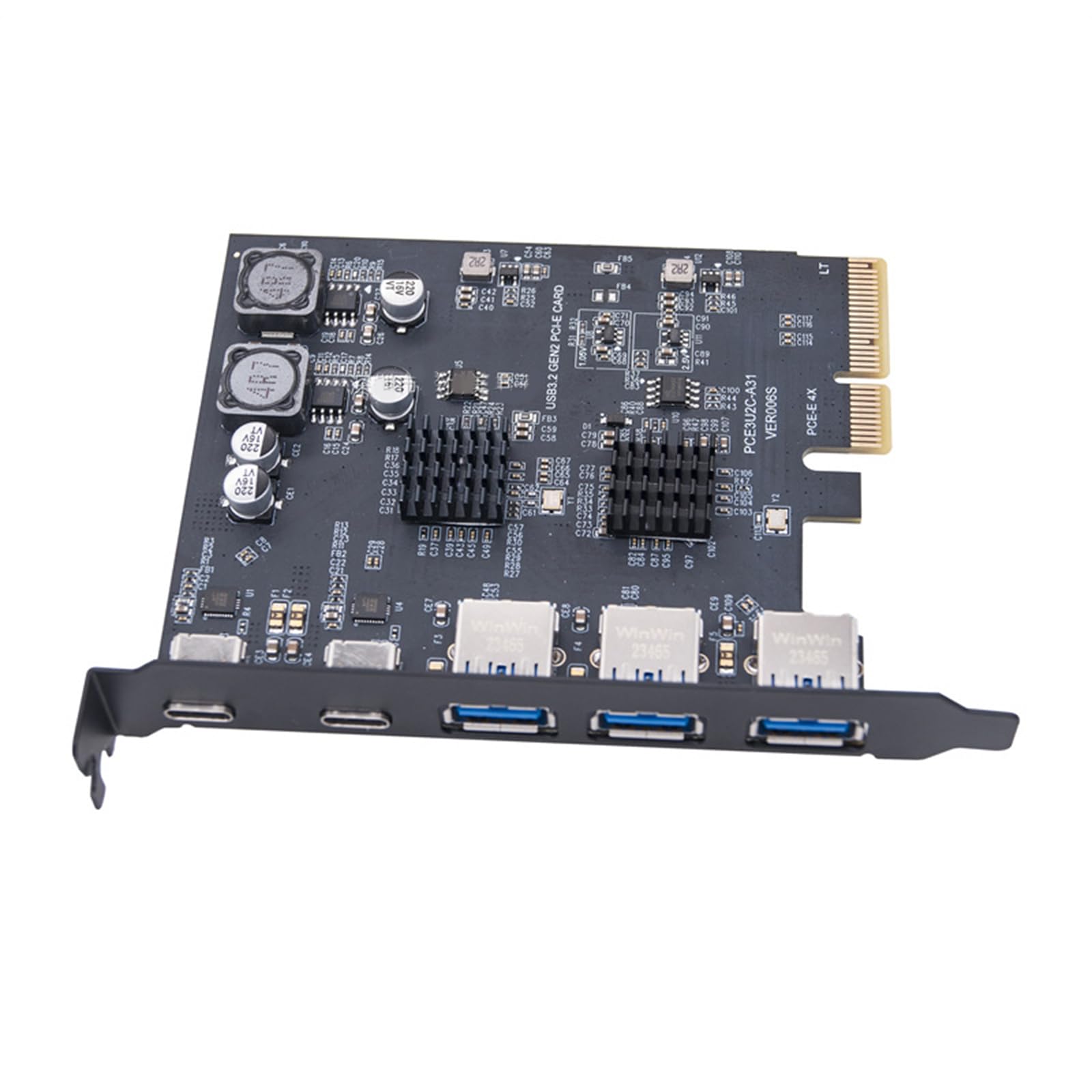 5 Port PCIExpress A USB3.0 Scheda di Espansione Ad Alta Velocità 10Gbps Adattatore di Trasferimento Veloce ASM3142 E VL822 Chip Desktop Computer Accessorio