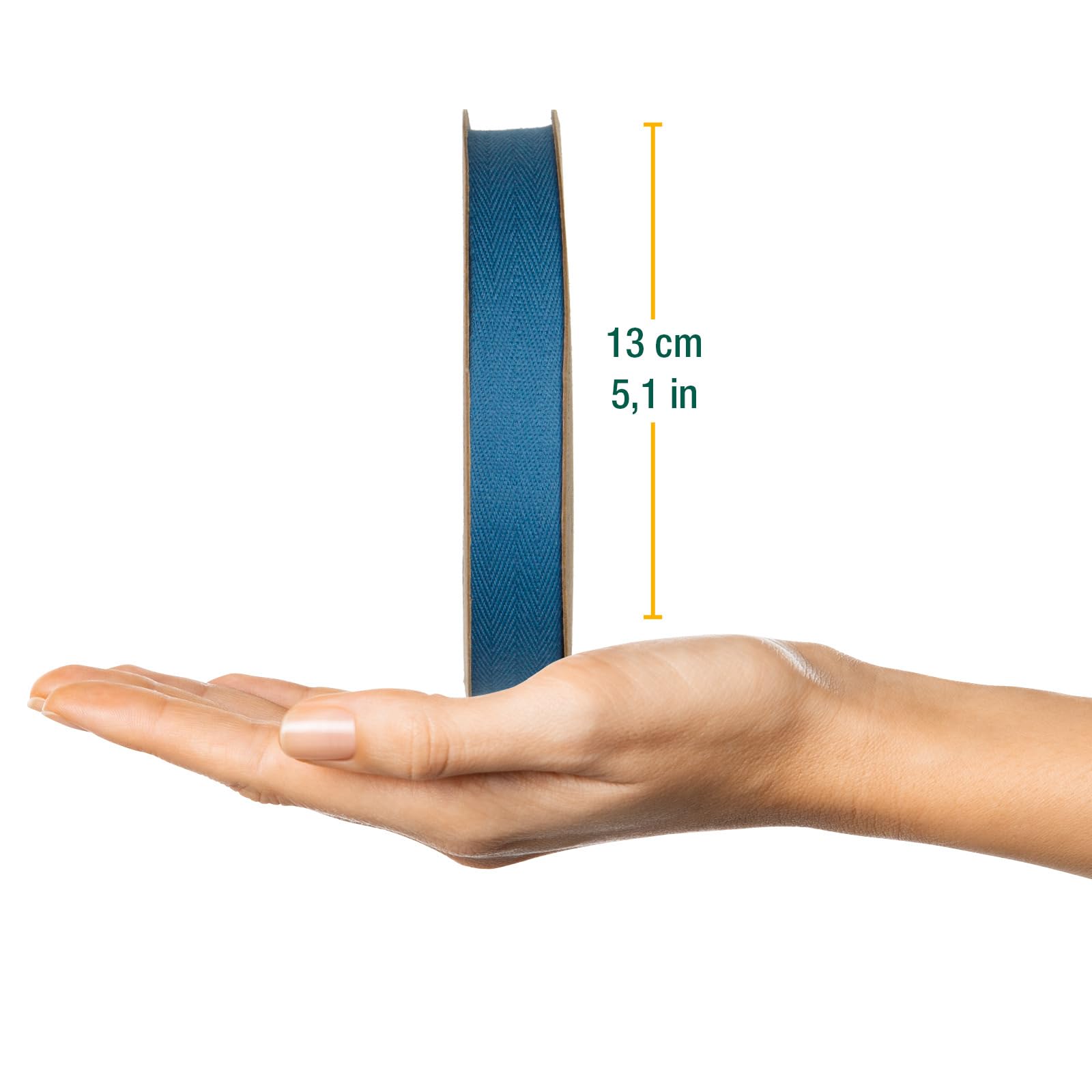 Halbach Seidenbänder Ruban En Coton - 20 Mm X M - Pour Travaux Manuels, Vendu Au Mètre - Ruban En Tissu Pour Décorations - 100% Coton - Pour Bricolage, Artisanat, Couture - Couleur : Vert - 24500