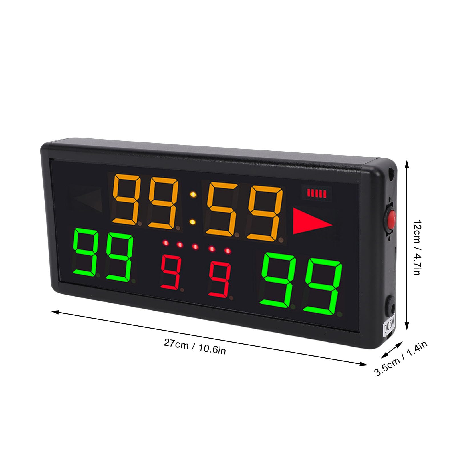 Jectse Marcador Electrónico de Baloncesto, Tablero Digital Portátil de 10