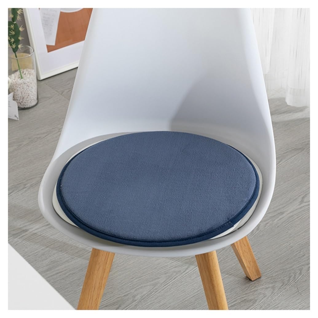 MOODMUSE (1/2/4 Pack) Round Stool Chair Cushion,Non Slip Memory Foam Seat Cushion,Chair Pad Seat Pads For High Stool Patio Dining Kitchen Office (Color : Dark Blue, Size : 43cm(4packs))