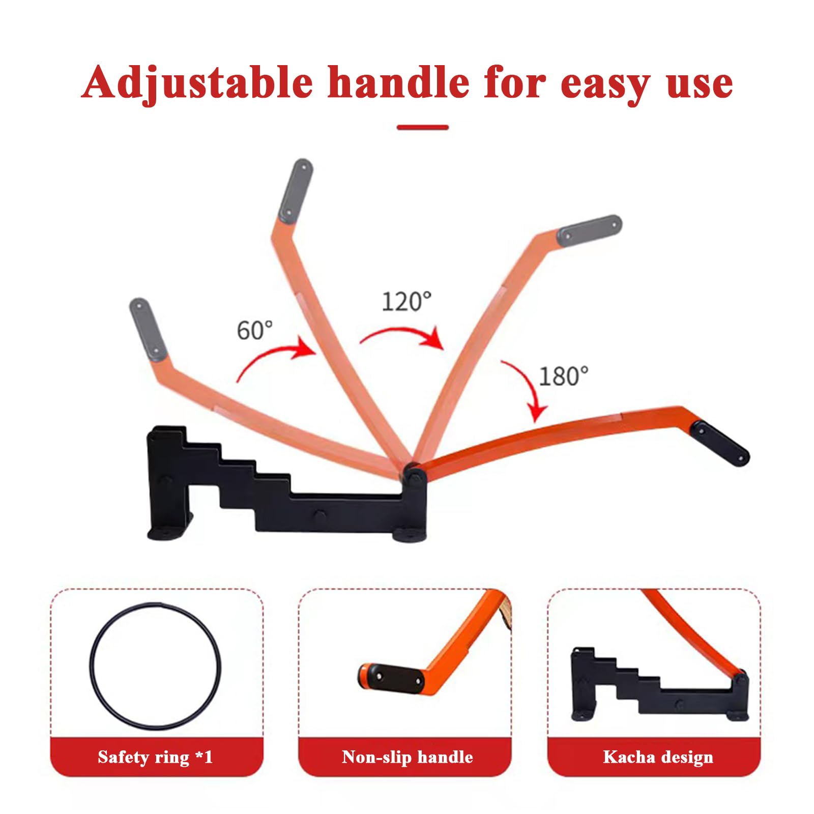 Spaccalegna A Parete In Acciaio Carbonio - Manuale Con Guanti E Sacco Per Legna Da Ardere - Foto 9
