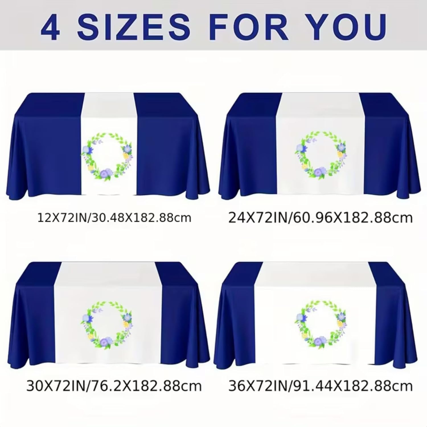 Custom Table Runner with Business Logo, Personalized Table Runner Customized Text Photo for Party,Tradeshow Events,Wedding,Christmas Decor (8FT 72" L x 36" W)