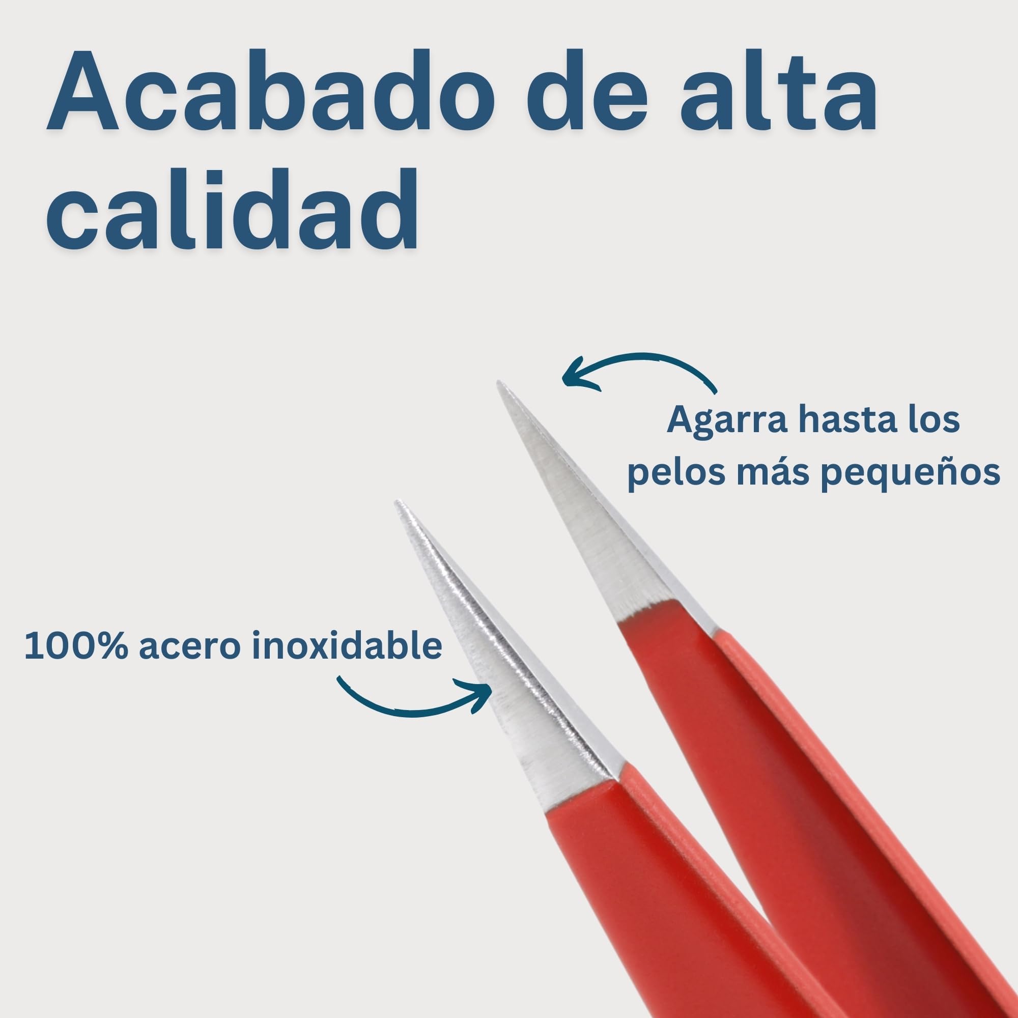 REMOS Pinzas para astillas acero inoxidable 9,5 cm punta fina rojo