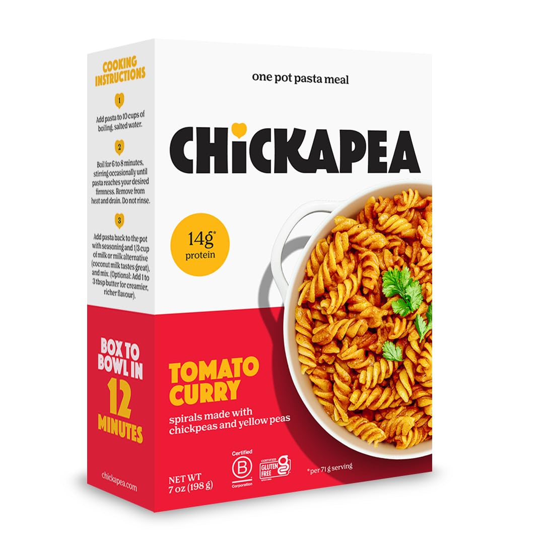 Chickapea One Pot Chickpea Pasta - Tomato Curry - 7 oz (Pack of 1)