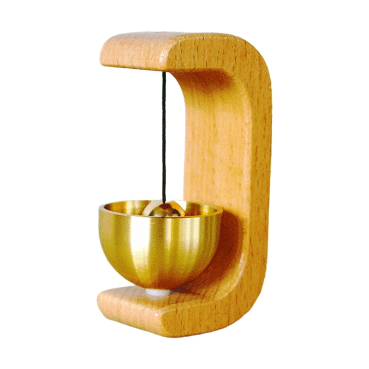 Wooden Stand Brass Gong Bell – Ideal for Meditation, Reiki Healing, and Relaxation-picture-12