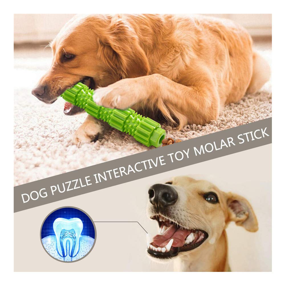 Wakeu Upgraded Dog Chew Toys Dog Toothbrush Stick Bone Bite Resistant Dental Care Effective Teeth Cleaning for Small