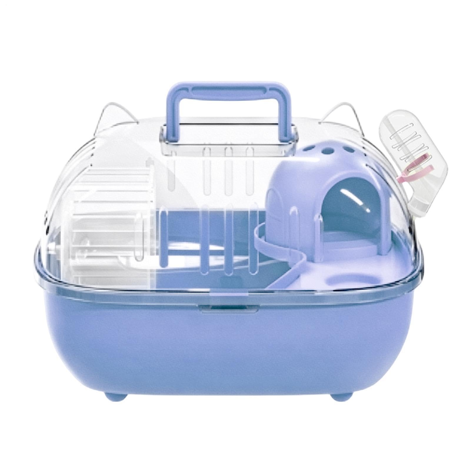 Hamster Carrier Cute Transparent Cover with Water Bottle Portable