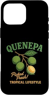 Funny Quenepa Bilingual Design Tropical Fruit Humor Case for iPhone 16 Pro Max