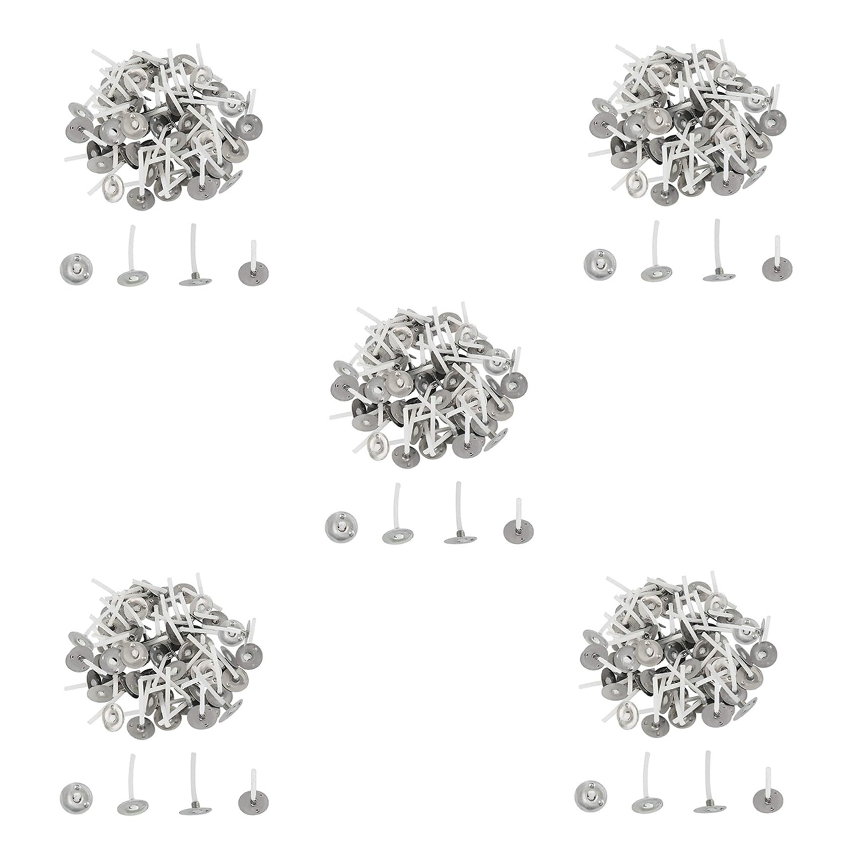 Hndhbfgrt 2500Pcs Candle Wicks 1 Inch Low Smoke Candle Wick with Metal Tabs Tea Light Wicks for Candle Making