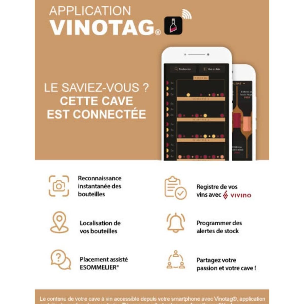 LA SOMMELIERE Cave de mise à température LSBU18DZ2 18 Bouteilles