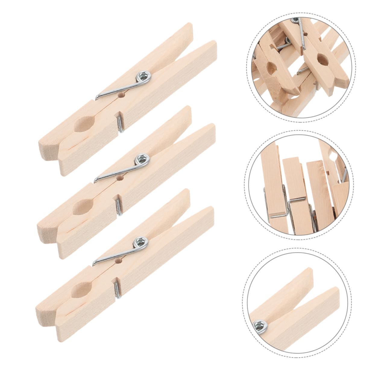 150 pezzi Mollette Bucato in Legno Antivento per Asciugatura e Organizzazione Casa Clip Resistenti per Calze e Biancheria Mini Pinze Portatili Delicate sui Tessuti