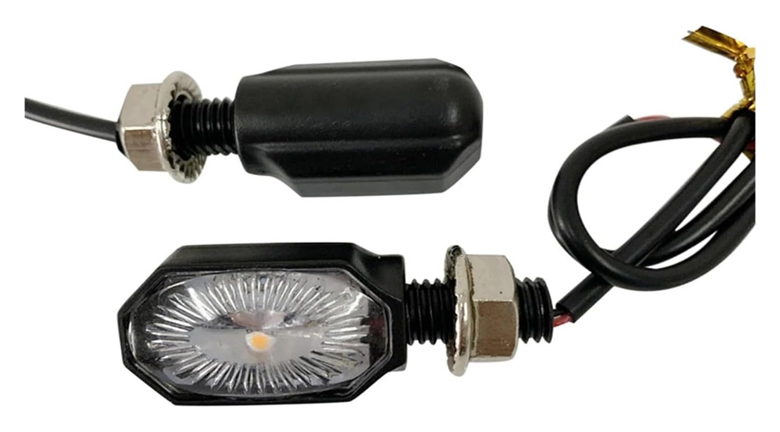 Indicatore Direzione Anteriore 12V Moto Flusso Freccia Indicatore Spia Fari di Direzione Segnale Lampeggiante Ambra
