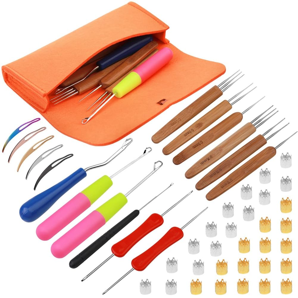 Tuesoa Dreadlock Crochet Hook Tool 6 Dreadlock Crochet Needle Crochet Needle For Hair Braiding