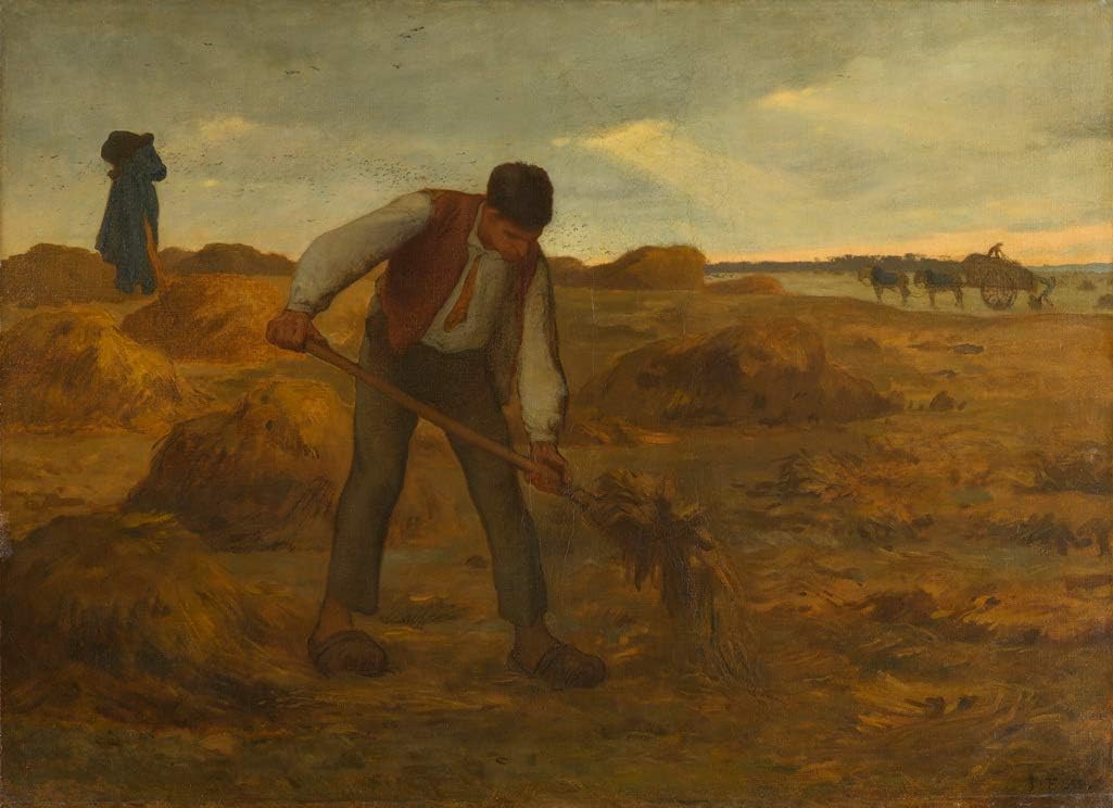 Toperfect Oil Painting Handmade $50-$2000 by College Teachers - Paintings on Canvas - 14 Famous Millet Art in Oil - The Sower realism farmers Jean Francois Millet -Size6