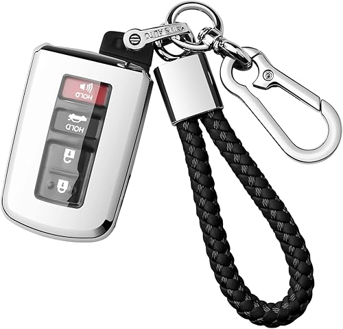 Funda para llavero Toyota con llavero, de TPU de 360 grados suave de alta calidad, compatible con llave inteligente de Toyota Highlander RAV4 Camry