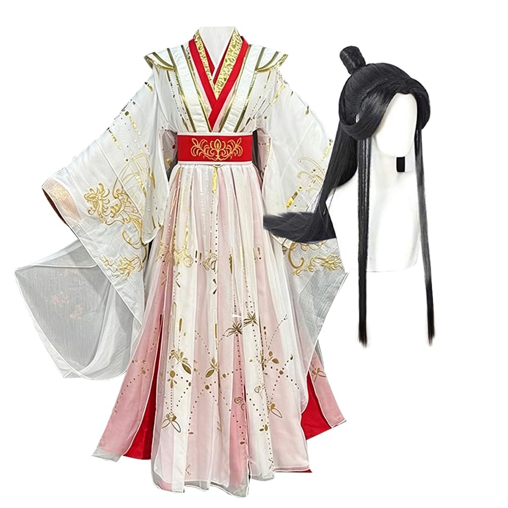 Anime Tgcf Xie Lian Cosplay Kostüm Chinesisches Hanfu Spielteil Kostüm | Anzug-Perücke, Hanfu-Zubehör, Karneval, Halloween, für Männer und Frauen