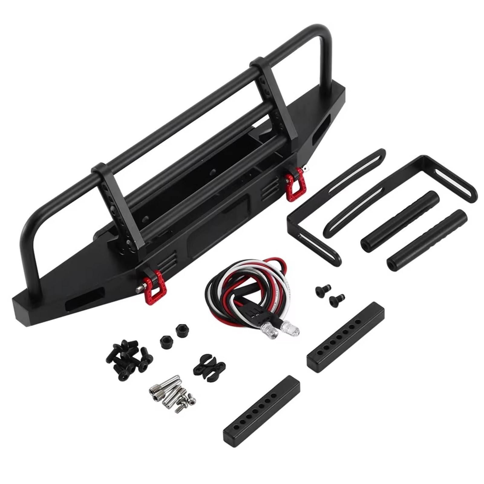 Paraurti RC per Traxxas per TRX4 per Defender per Axial per SCX10 II 90046 per Redcat Paraurti Anteriore Regolabile Metallo per Auto RC Crawler 1/10