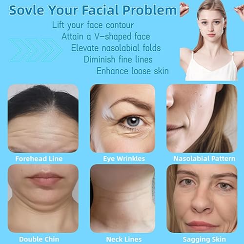 Miniatura 2 de Cinta de estiramiento facial invisible, cinta invisible de estiramiento facial y bandas en forma de V, herramientas faciales para arrugas, ojos,