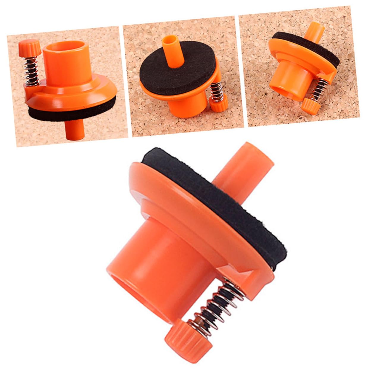 IMIKEYA Pied de Cymbale Charleston Orange, Support de Cymbale en Plastique, Surface Lisse Anti-Usure pour Batterie
