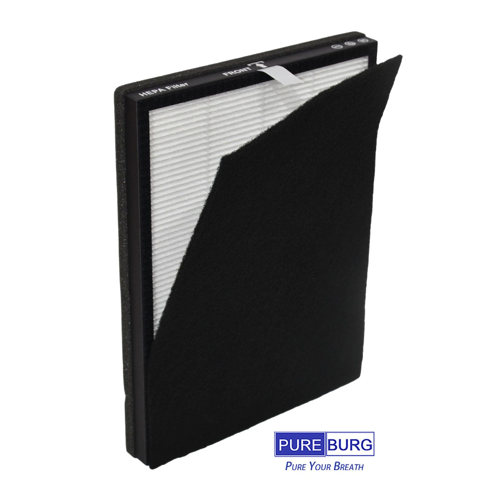 PUREBURG Filtro de repuesto compatible con purificador de aire Dr.Prepare DAP01, 4 x H13 True HEPA y 8 prefiltros de carbón activado para limpieza de aire, polvo, COV y olor
