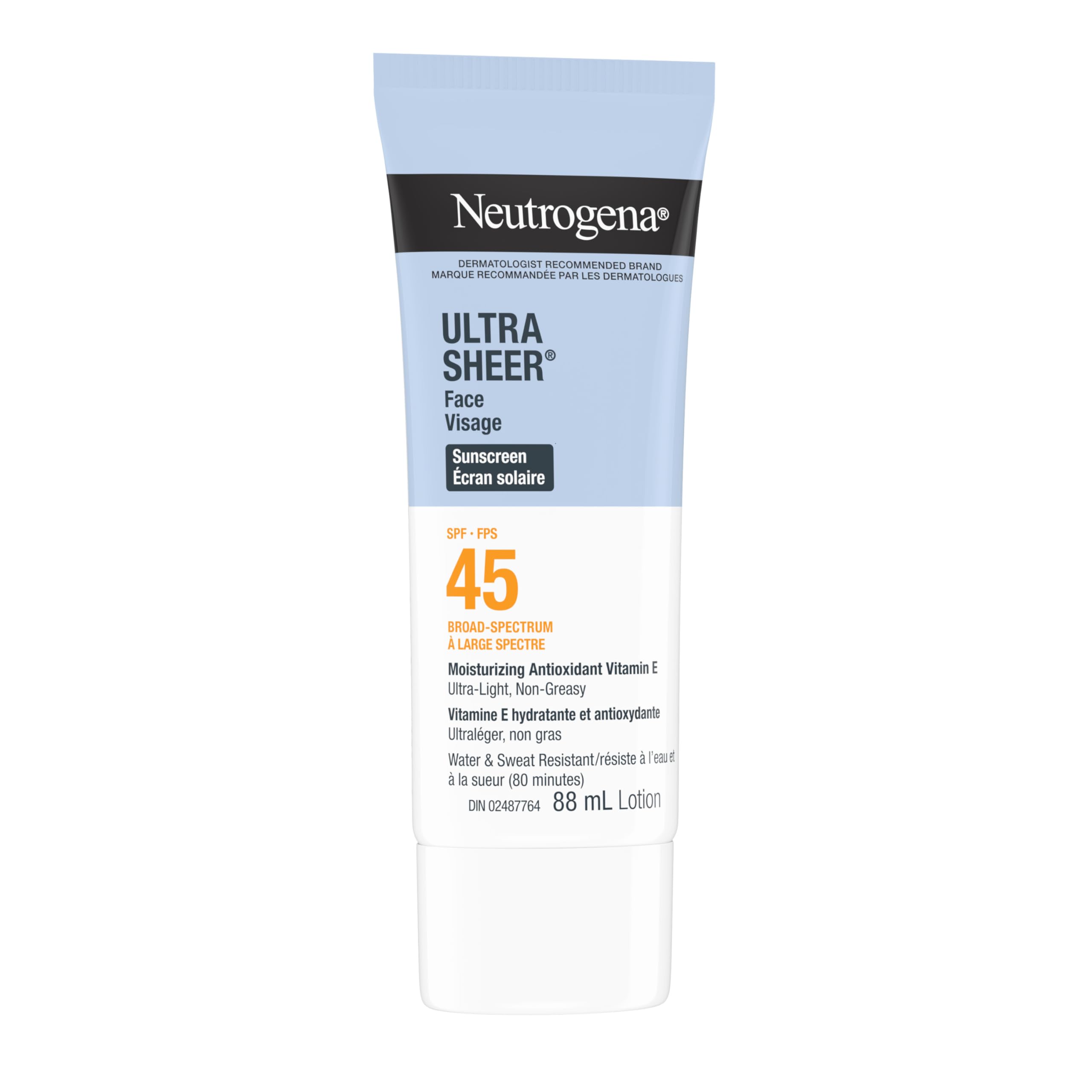 Neutrogena Ultra Sheer Face Sunscreen Lotion Broad Spectrum SPF 45