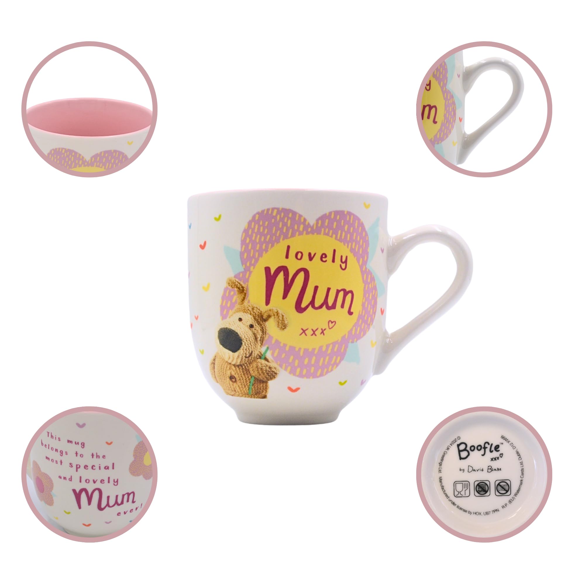 Boofle Lovely Mum Pop of Petals! Mug Gift Idea, Multicolour, Medium - Image 4