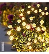 Btag Garden Sun-Powered Light 8 led Swaying Crystal Ball Firefly Flickering Outdoor Waterproof De...