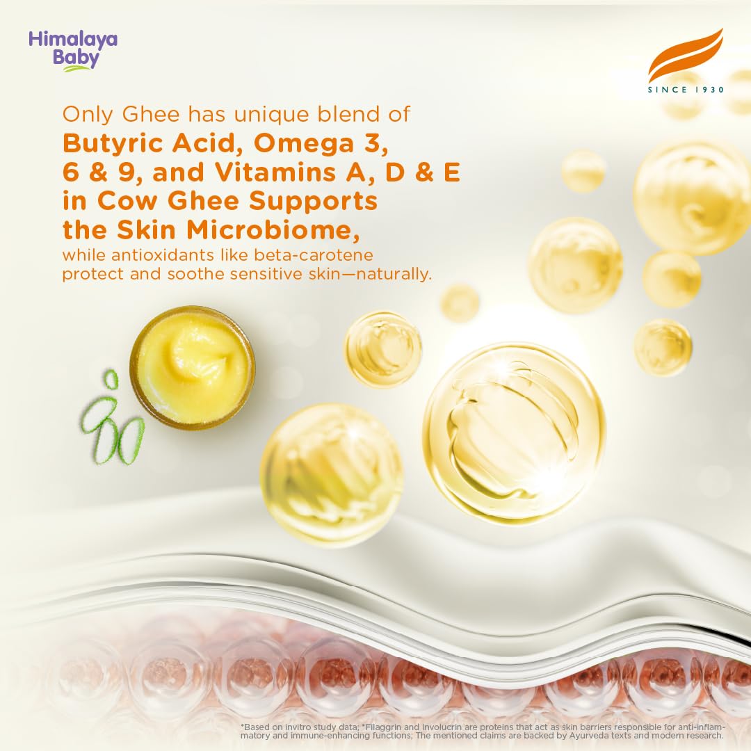 Himalaya Baby Bar with Pure Cow Ghee 125g| For Sensitive Skin| pH 5.5 3