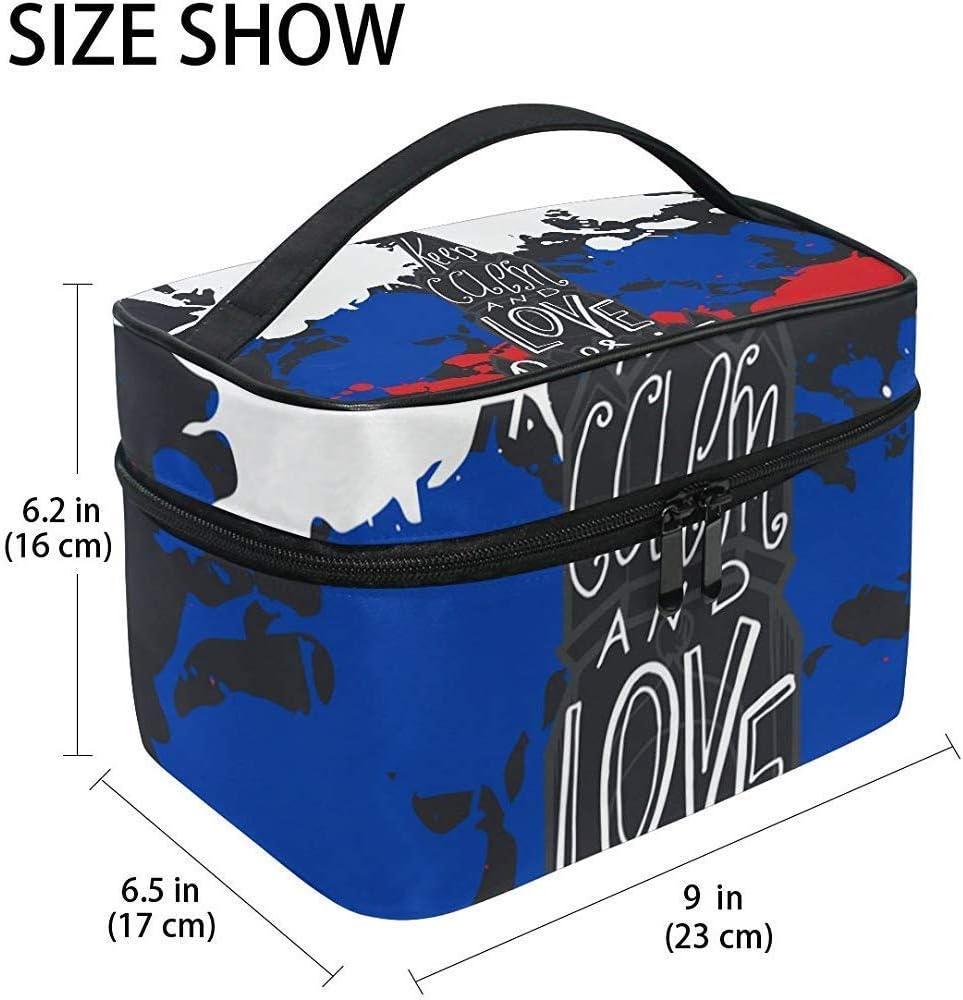 Buy Stylish Modern Minimalist Atmospheric Beautifu Russia Graphic Print Large Cosmetic Bag Travel Makeup Organizer Case Holder For Women Girls Toiletry Bag,23X17X16Cm Travel makeup storage box not to