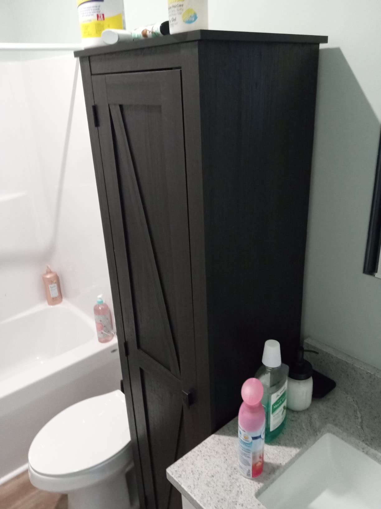 20/mo Finance Ameriwood Home SystemBuild Storage Black Oak