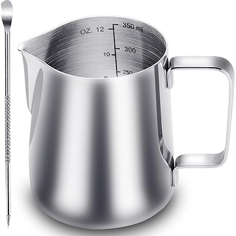 CAMKYDE: Superior Metal Pitcher for Candle Making & Espresso Artistry