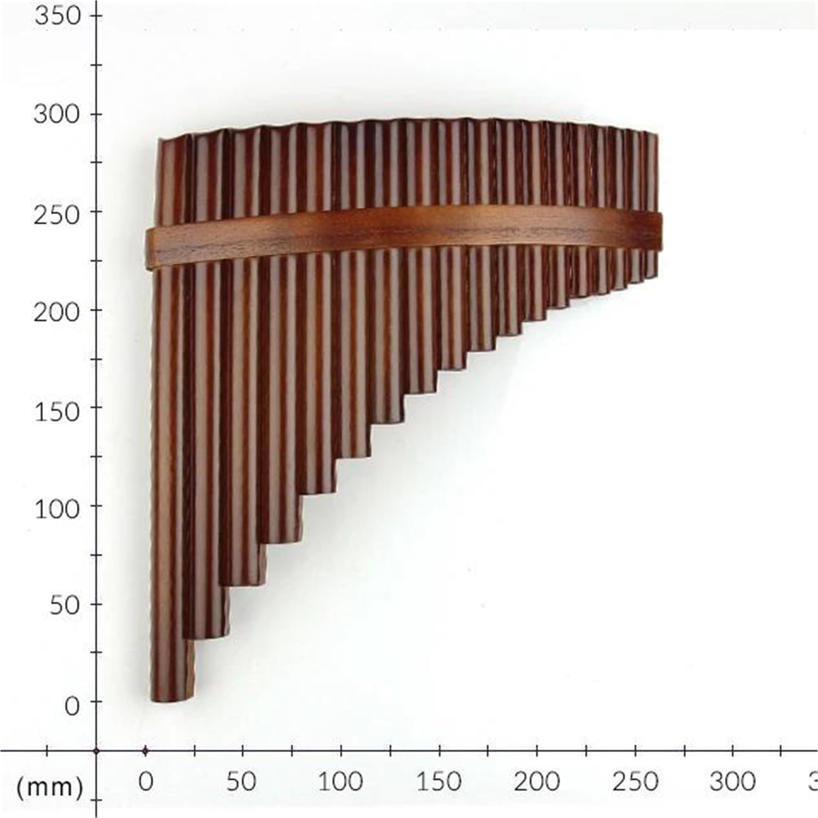 Pan Flute Instrument 18 Pipes Bamboo Made Pan Flute Brown Pan Flute F Key Pan Pipes Windwood Traditional Musical Instrument(Right)