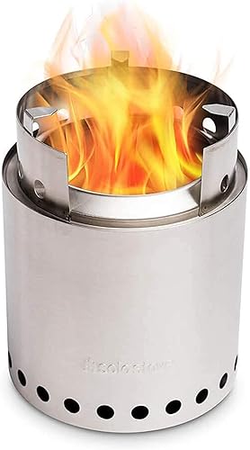 Solo Stove Campfire – Estufa de leña compacta de campamento para 4 + personas para mochileros, camping, supervivencia. Burns Twigs – no necesita
