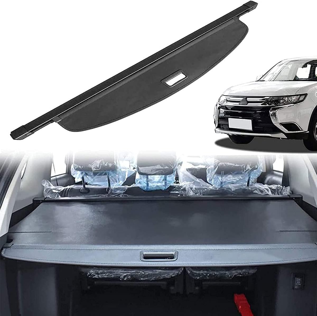 Coche maletero cubierta de carga retráctil compatible con Mitsubishi Outlander 2013-2018 estante