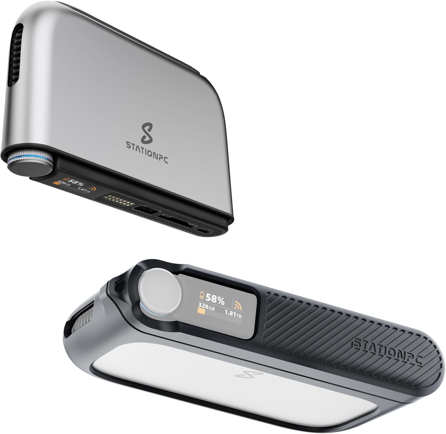 PocketCloud Portable NAS with M.2 NVMe & SD Slots, up to 8TB Capacity (Diskless) & Silicone Protective Case, Soft Shock-Absorbing Cover for PocketCloud, Scratch-Resistant, Flexible Fit