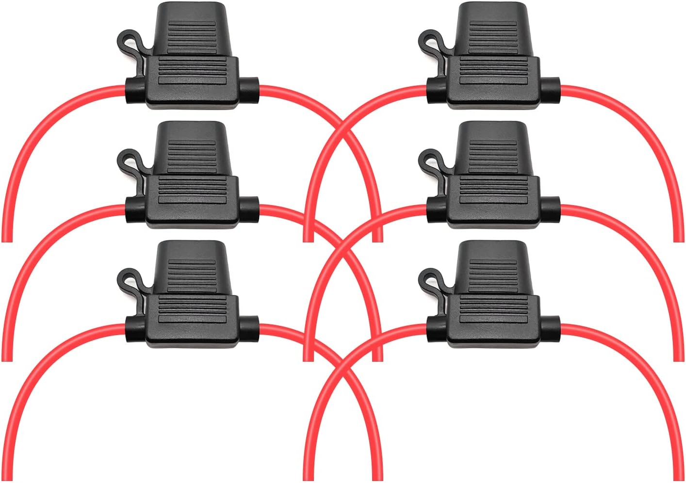 VANTRONIK Waterproof Inline Fuse Holder 6 Pack for Standard