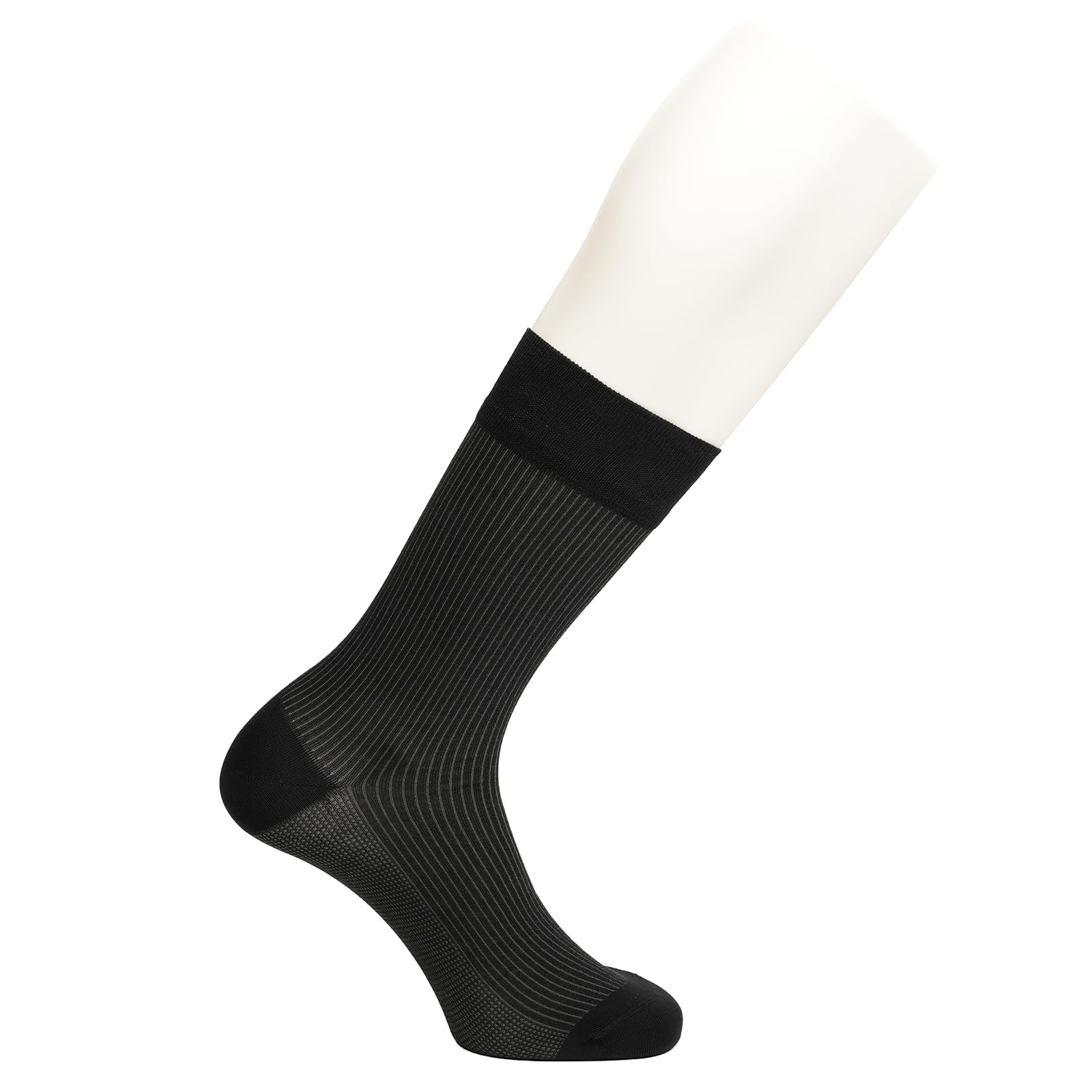 theater Men Black Pinstripes Socks | Mercerized Cotton-picture-14