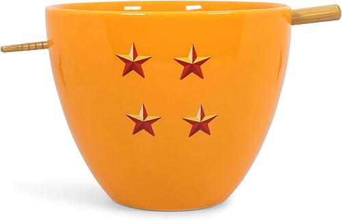 Miniatura 2 de Toynk Dragon Ball Z - Juego de cuencos y palillos de cerámica, 16 onzas, temática oficial de Goku, coleccionable, apto para lavavajillas y