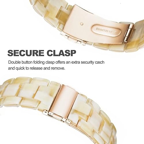 Miniatura 3 de DEALELE Correas compatibles con Samsung Galaxy Watch 66 Classic  55 ProGalaxy Watch 44 Classic  3 1.614 in  Active 2, correa de repuesto de resina