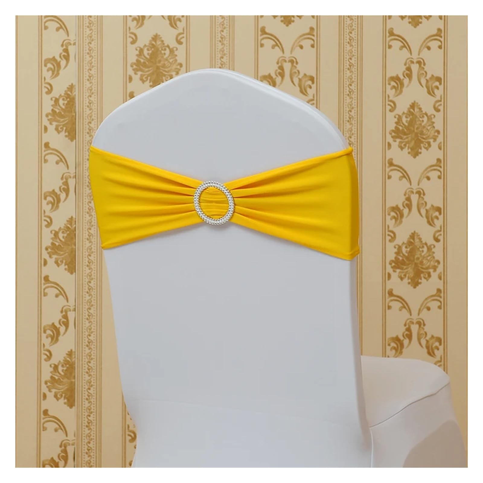 YGSGJSP Chair Sashes 10Pcs Chair Decoration, Back Bow, Strap, Gauze Ribbon for Wedding(Color 23)