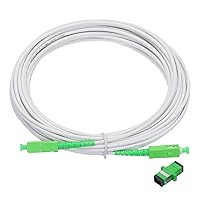 Vista 21 de MECCANIXITY Cable de conexión de fibra óptica simple OS2 de 3.3 pies de modo único LSZH SC/APC-SC/APC puente blindado negro óptico para redes LAN