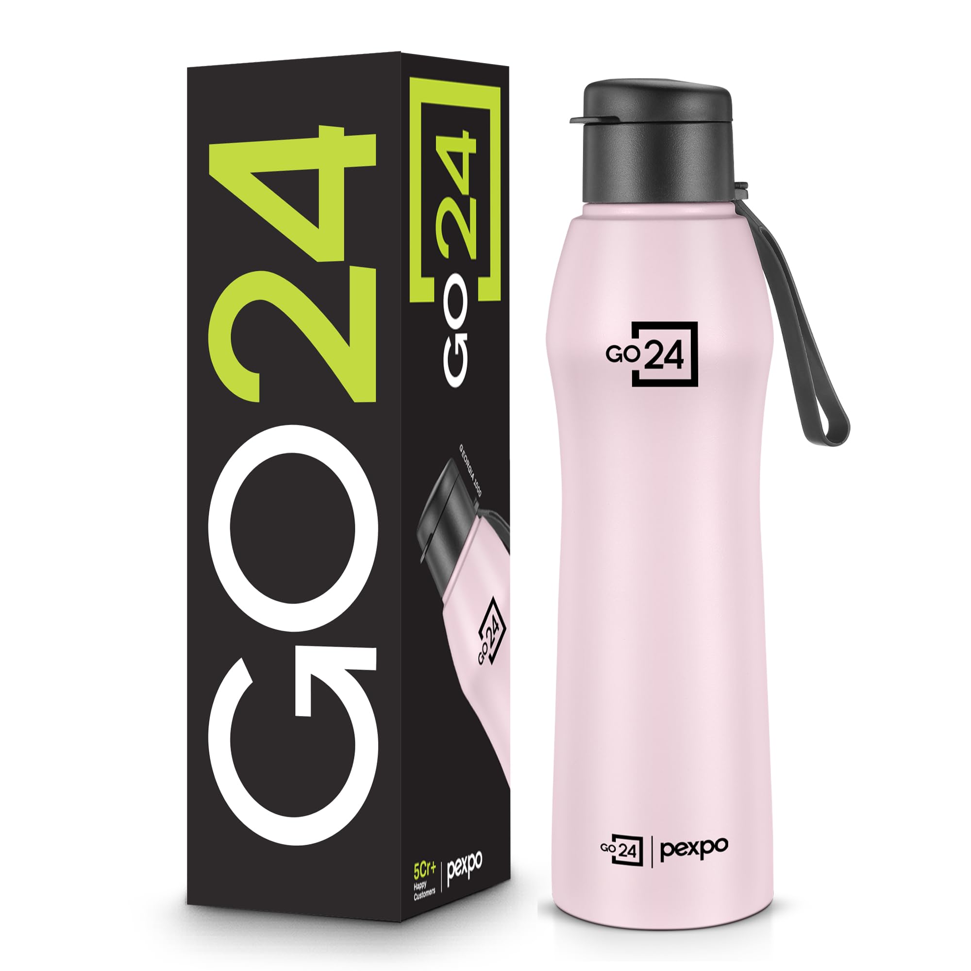 Pexpo Georgia 1000 ISI Certified Stainless Steel Sports/Fridge Sipper - 880ml | Rosy Brown | Single Walled Silicone Strap | BPA-Free | Leak-Proof | Suitable for Home, Office, Travel, Men, Women & Kids-image-36
