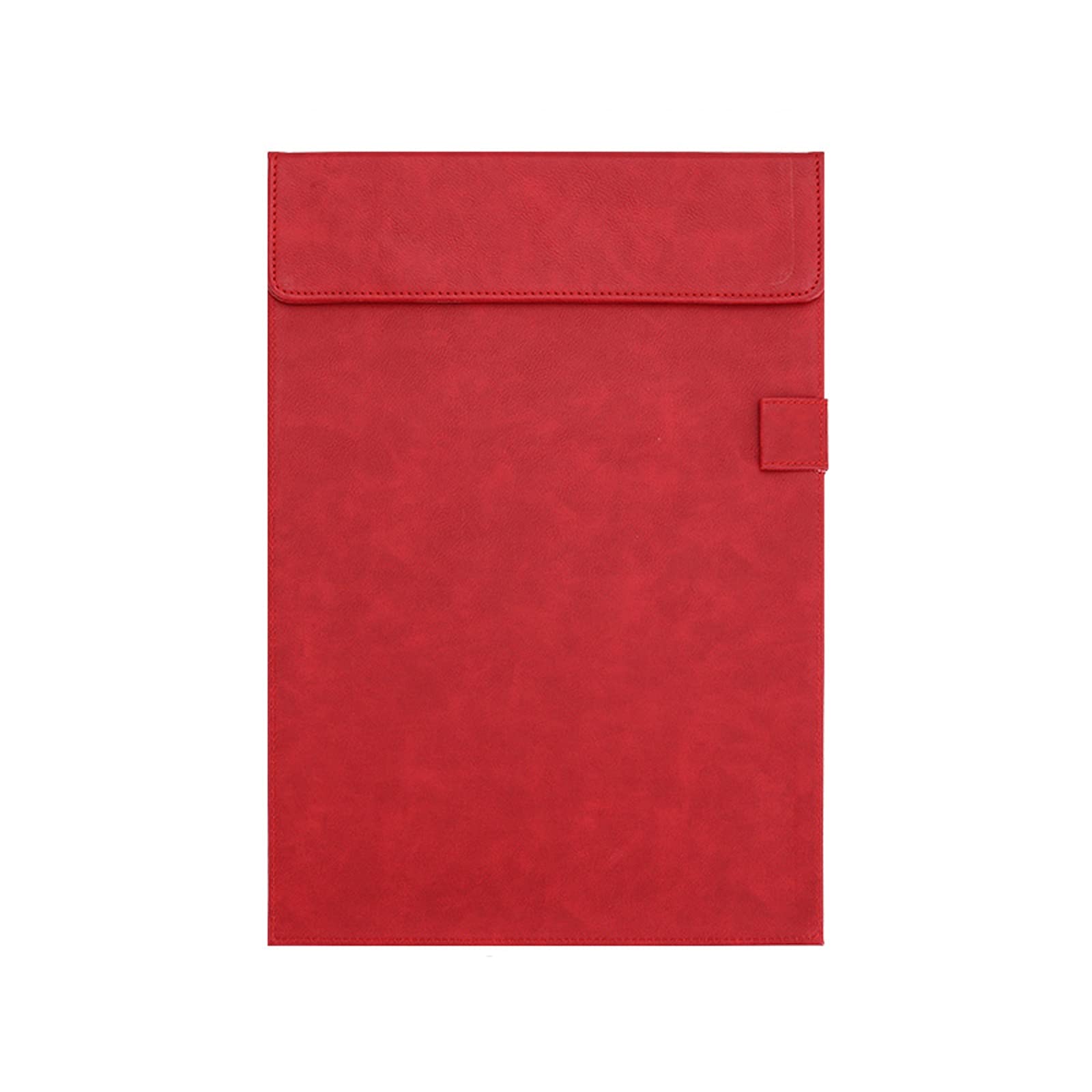 PEVSCO Klemmbrett A4- und Briefgröße mit Leder-Zwischenablage mit Stifthalter Multi-Color Magnetic-Schreibens-Bord-Ordner for Unternehmen, Büro-5-Packungen Zwischenablage (Color : Rood)