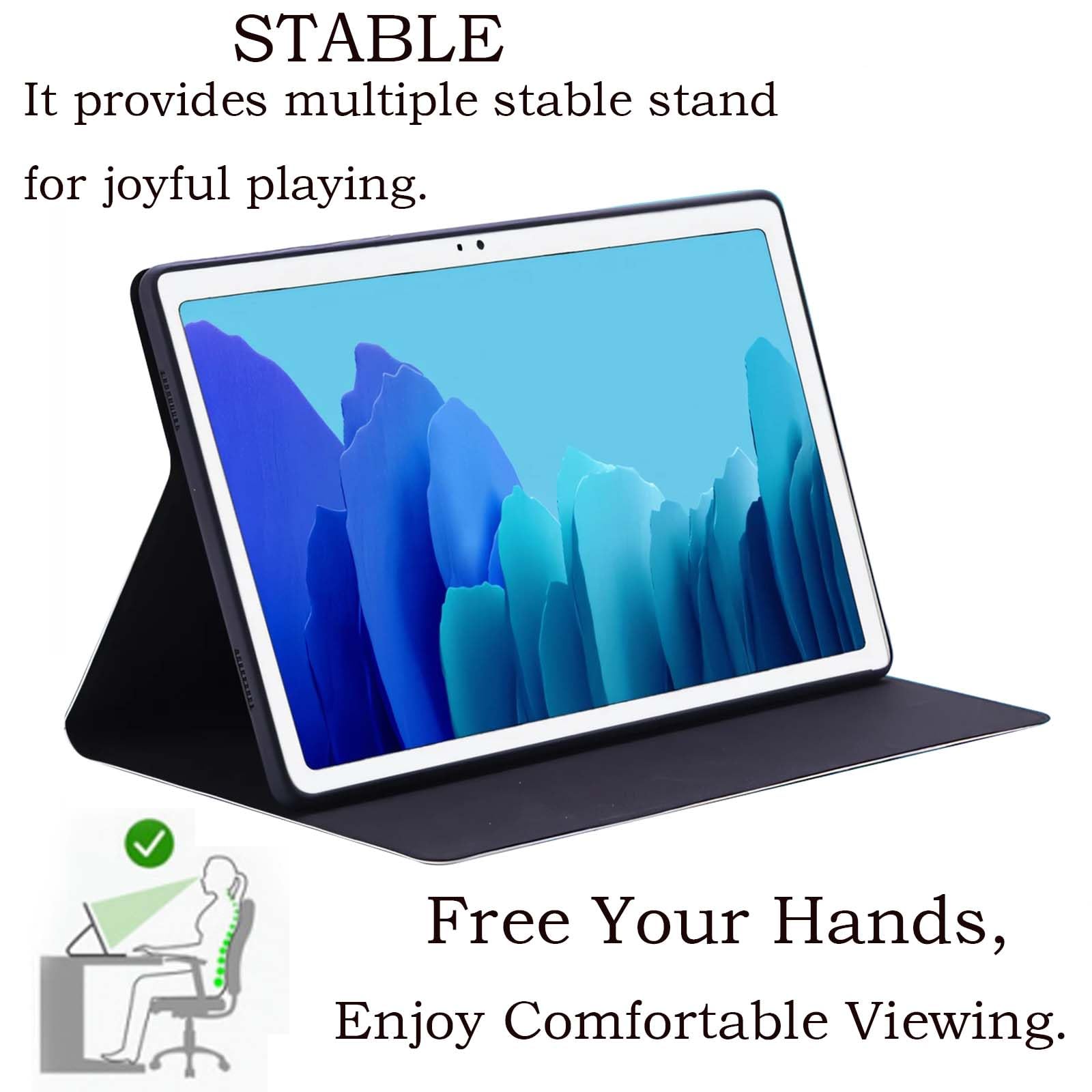Funda para iPad de 10ª generación de 10.9 pulgadas, funda de piel sintética con encendido y apagado automático, soporte ajustable de visualización multiángulo. Flor de colibrí