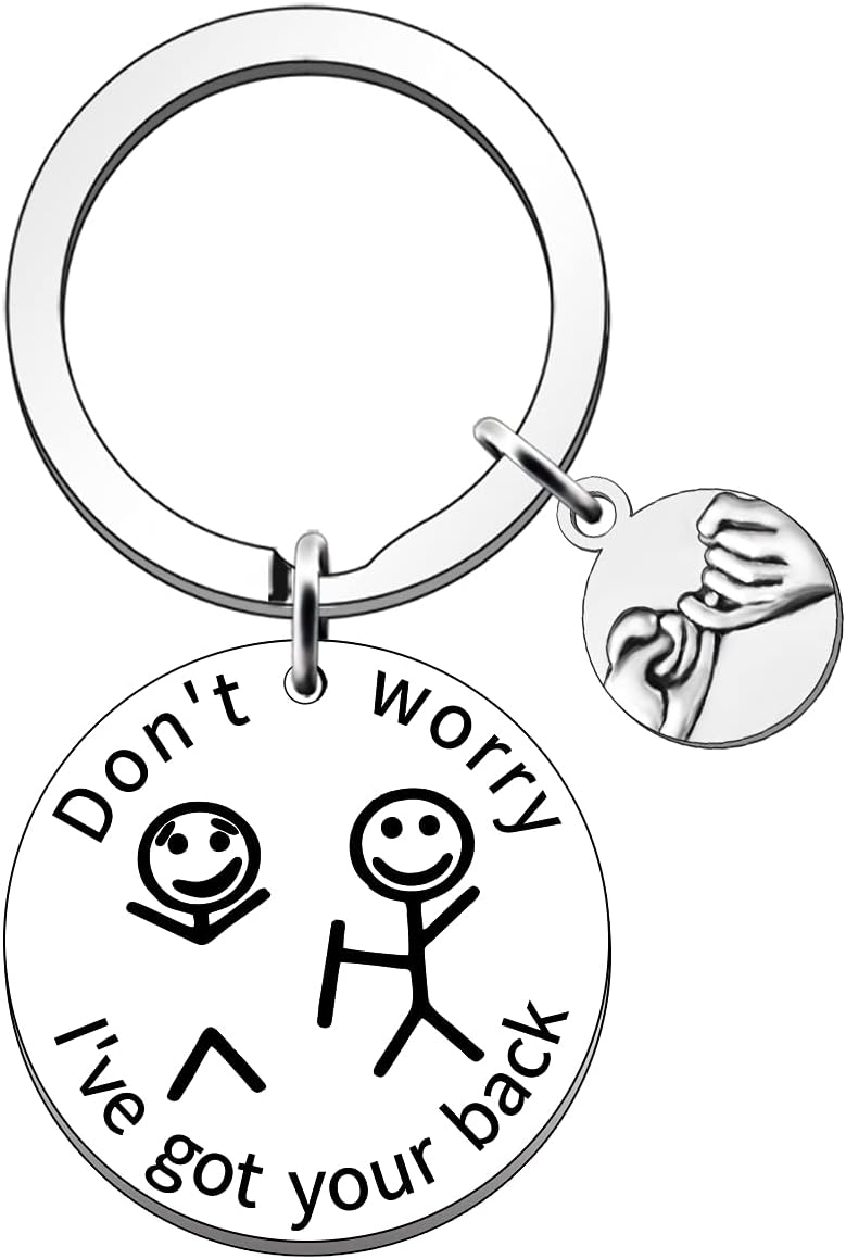 SDOFY I've Got Your Back Keyring Friendship Gifts Best Friend Keyring Funny Gifts for Women Men Her Him BFF Friend Brother Sister Besties Birthday Christmas Graduation Gift