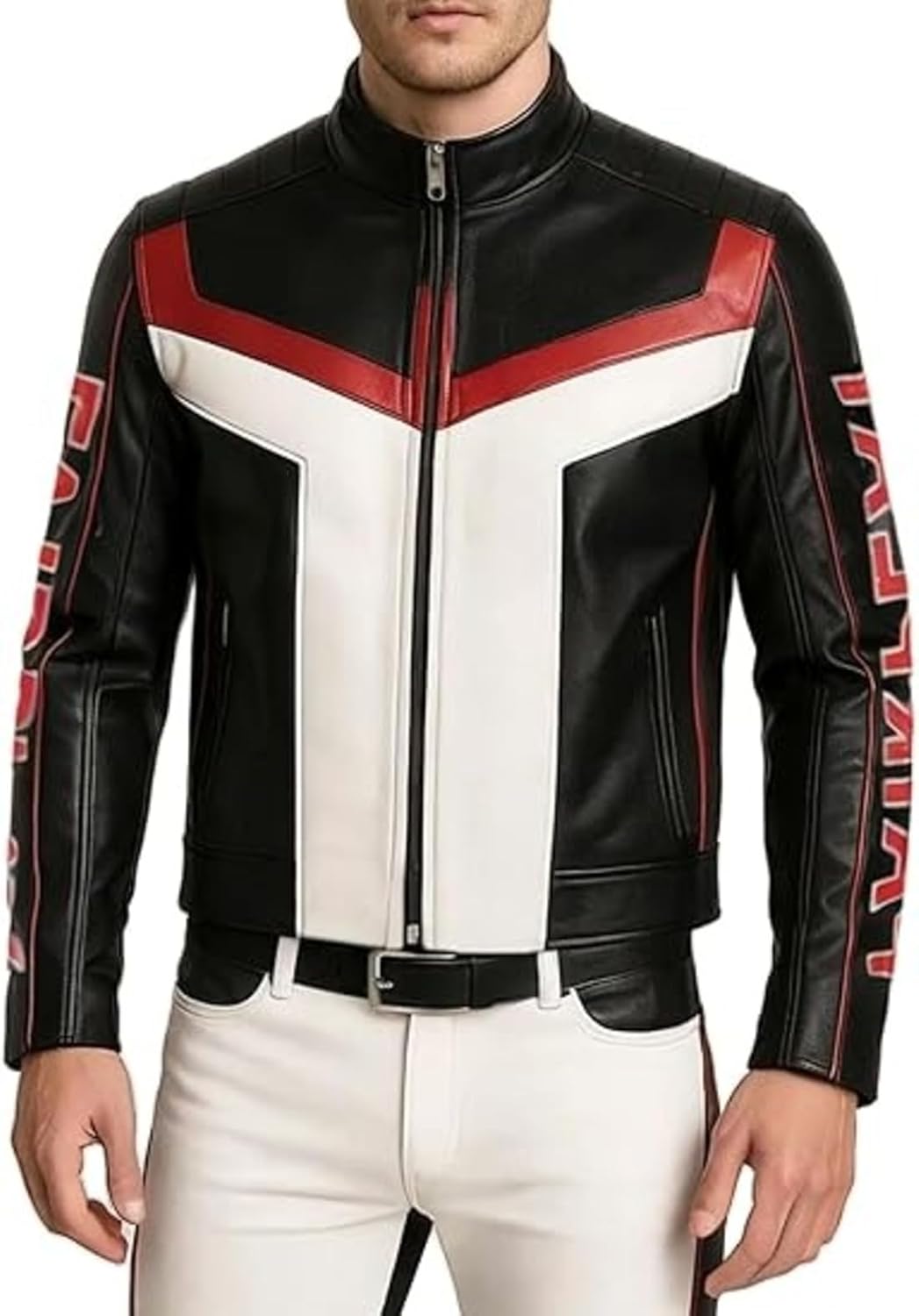 X-ception Fair Play Black Leather Jacket | Mr Terrific Biker Motorcycle Leather Jacket For Men