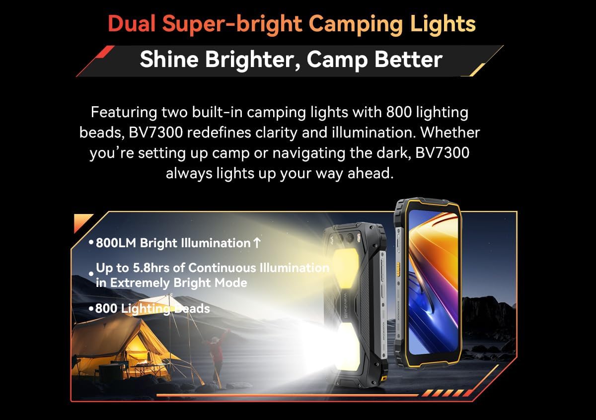 నలుపుview BV7300 Dual Super-bright Camping Lights in use